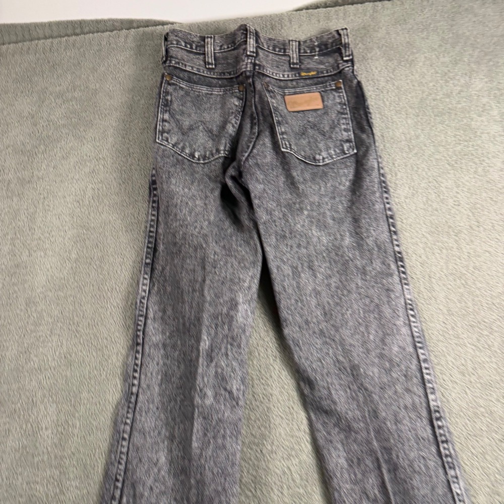 Wrangler 936BLF Mens Slim Fit Black Acid Wash Cowboy Cut Jeans 27x36 Made in USA